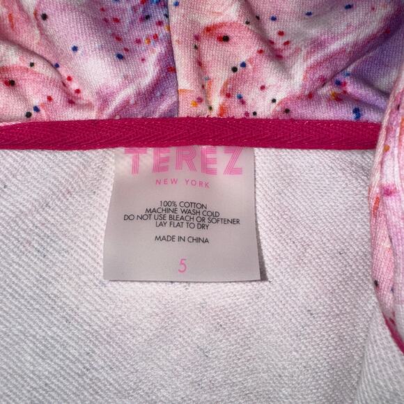 Terez Girl 5 Oversized Hoodie Tie Dye Frosting Everyday Casual School Soft Cozy - Picture 3 of 6